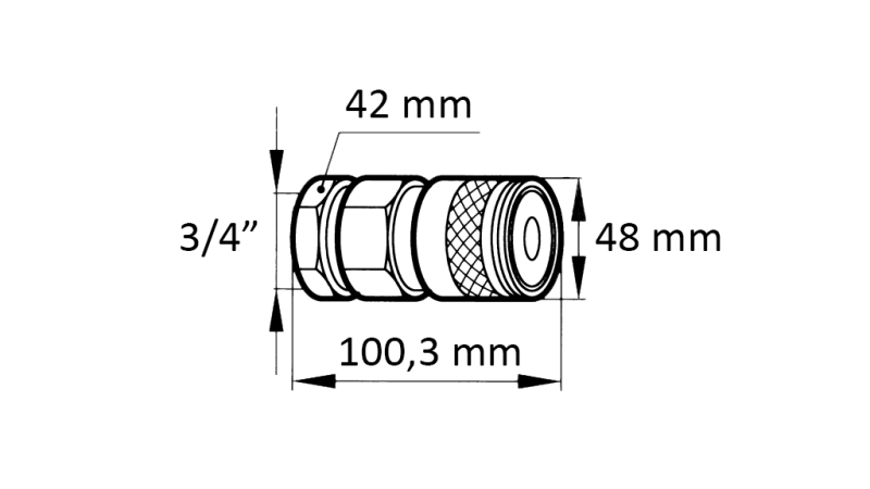 ΓΡΗΓΟΡΟΣ ΣΥΝΔΕΣΜΟΣ ΕΚΣΚΑΦΕΑΡ FFH ΘΗΛΥΚΟΣ 3/4 48MM