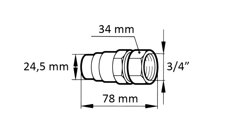 SNELKOPPELING GRAVER FFH MAN 3/4 38MM