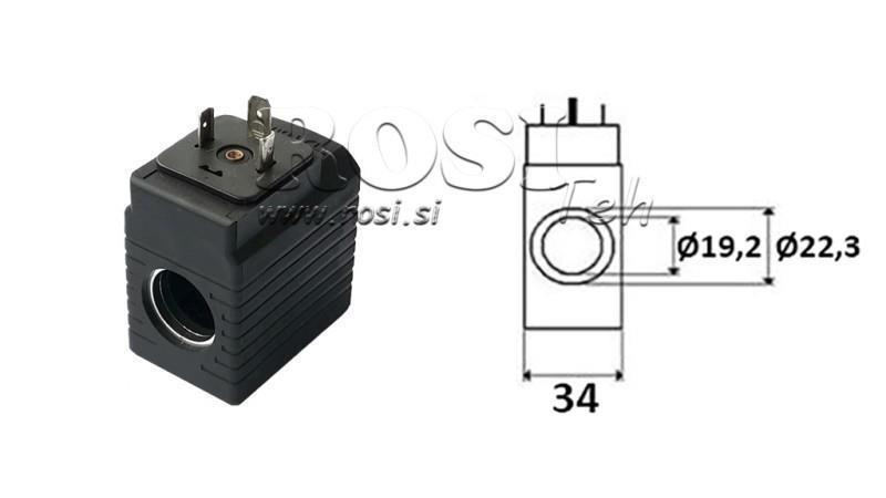 ΗΛΕΚΤΡΟΜΑΓΝΗΤΙΚΗ ΣΠΕΙΡΑ 12V DC - YE45 - fi 19.2mm-50mm 30W IP65