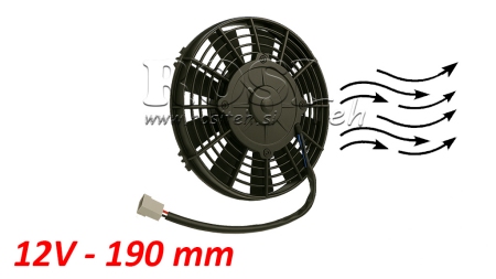 AXIÁLNÍ VENTILÁTOR 190MM TAŽNÝ 12V