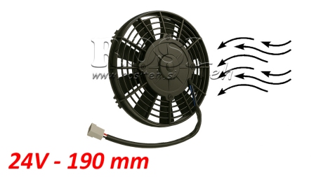 AXIÁLNÍ VENTILÁTOR 190MM TLAČÍCÍ 24V