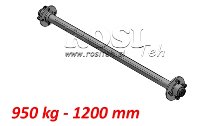 ΑΞΟΝΑΣ ΓΙΑ ΤΡΕΙΛΕΡ 950 KG ΧΩΡΙΣ ΦΡΕΝΟ (1200 MM)