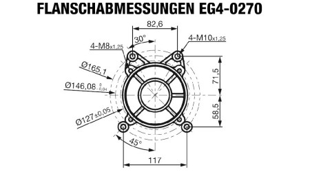 κινητήρας βενζίνης EG4-270cc-6.56kW-8.92HP-3,600 RPM-H-KW25x88.2-χειροκίνητη εκκίνηση