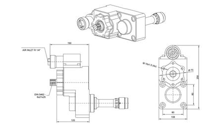 Wymiary WYJŚCIA DLA POMPY HYDRAULICZNEJ - IVECO 2895