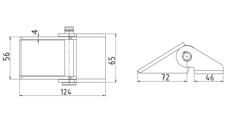 TRAILER SIDE PANEL HINGE - MEDIUM