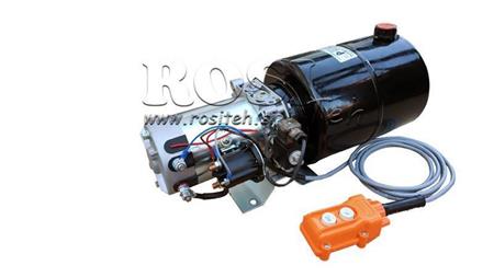 MINI HIDRAVLIČNI AGREGAT 12V DC - 1,6kW = 2,1cc - 8 lit - enosmerni sklop (kovinski)