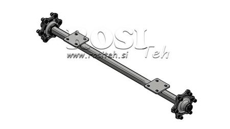 ΑΞΟΝΑΣ ΓΙΑ ΤΡΕΙΛΕΡ 1800 kg ΧΩΡΙΣ ΦΡΕΝΑ (1460 mm) με πλάκα στήριξης