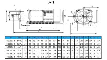 ΗΛΕΚΤΡΙΚΟΣ ΚΙΝΗΤΗΡΑΣ ΚΥΚΛΙΚΟΣ 400V-2.2kW-2750rpm MSC 58 2-2