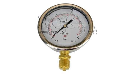 ΜΑΝΟΜΕΤΡΟ DN100 ΚΑΘΕΤΟ 0 - 600 BAR - 1/2