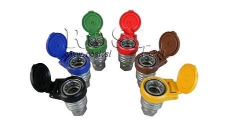 ČERVENÝ OCHRANNÝ KRYT PVC ŽENSKÉ RYCHLOPŘIPOJENÍ PUSH PULL