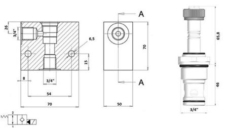 2-ΔΡΟΜΟΣ ΒΑΛΒΙΔΑΣ 3/4 (NO) 24V - 150lit