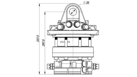 ΥΔΡΑΥΛΙΚΟΣ ΡΟΤΑΤΟΡΑΣ 6000/3000 KG ΜΕ ΦΛΑΓΚΑ