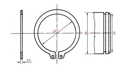 ΡΟΔΑ DIN 471 ALPA Z38x1.75