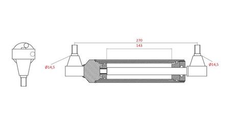 HYDRAULISK STYRNINGSCYLINDER MASSEY FERGUSON OEM-3401240M91, 0011403U91, 192749M92, 168009M92, 183