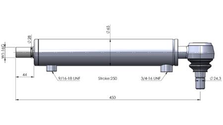 HYDRAULISK STYRNINGSCYLINDER FALL OEM-435662A1