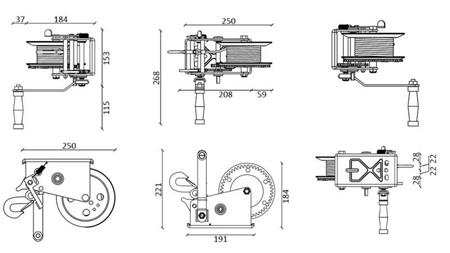 ΧΕΙΡΟΚΙΝΗΤΟΣ ΓΕΡΑΝΟΣ DWK 35 V - 1588 kg - ΣΥΝΘΕΤΙΚΗ ΖΩΝΗ