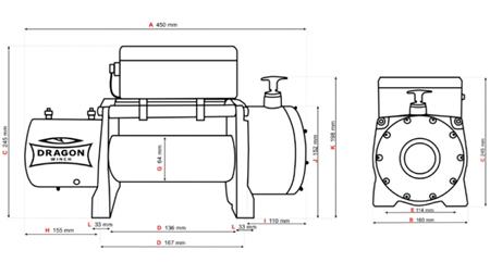 12 V ΗΛΕΚΤΡΙΚΟΣ ΓΑΤΖΟΣ DWM 10000 HD - 4536 kg