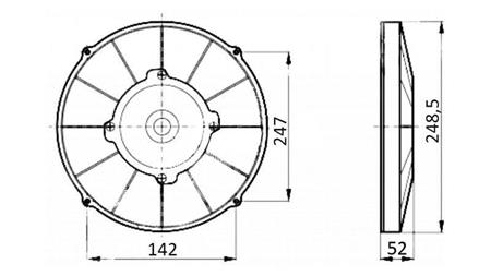 ΑΞΟΝΙΟΣ ΑΕΡΑΣ 255mm ΤΡΑΒΗΓΜΑ 12V