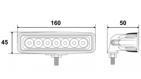 LED PRACOVNÍ SVĚTLO - SVĚTLO 6 LED 18W 12V-24V