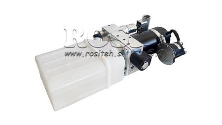 ΜΙΝΙ ΥΔΡΑΥΛΙΚΟΣ ΣΥΝΟΛΟΣ 12V DC - 0.8kW = 0.5cc - 1.5 λίτρα - μονοφασική μονάδα (PVC) με χειροκίνητη αντλία