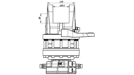 ΥΔΡΑΥΛΙΚΟΣ ΡΟΤΑΤΟΡΑΣ 12000/6000 KG ΜΕ ΦΛΑΝΤΖΑ