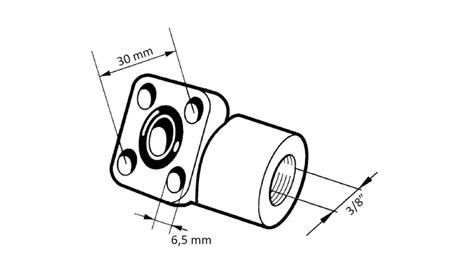 ΣΥΝΔΕΣΜΟΣ ΣΩΛΗΝΑ 3/8 - ΕΥΘΕΙΑ ΦΛΑΓΚΑ BOSCH fi 30