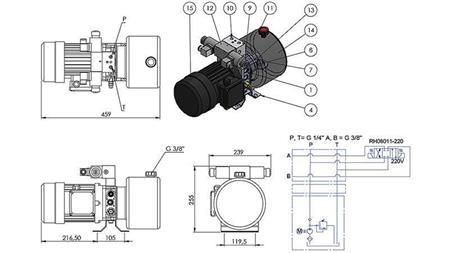 ΜΙΝΙ ΥΔΡΑΥΛΙΚΟ ΣΥΝΟΛΟ 380V AC (0.75 kW) - 3.7 cc - 5.2 lit/min - δεξαμενή 4 lit