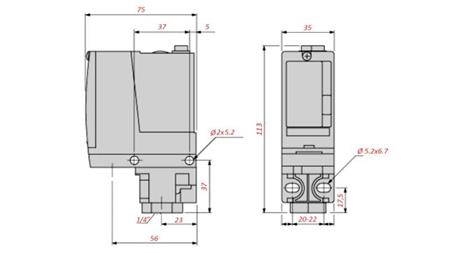 ENKELT JUSTERBAR TRYKSWITCH 20-300BAR XMLA300D2S11