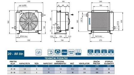 OLJEKYLA DC 12V HY01602 20-80 LIT