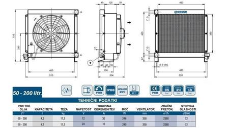 CHŁODNICA OLEJU DC 12V HY05702 50-200 LIT