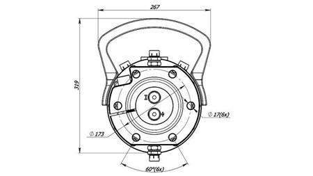 ΥΔΡΑΥΛΙΚΟΣ ΡΟΤΑΡΑΣ 12000/6000 KG ΜΕ ΦΛΑΝΤΖΑ