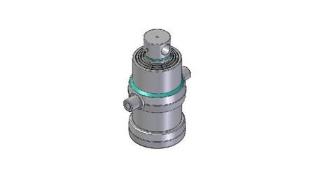 4081F -TELESCOPISK CYLINDER STANDARD/HUL 4 TRIN REJSE 1190 DIAMETER 190