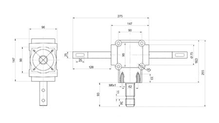 ΓΩΝΙΑΚΟΣ ΜΕΤΑΤΡΟΠΕΑΣ ΔΙΠΛΗΣ ΑΞΟΝΑΣ 1: 1.14 (27HP-20kW)
