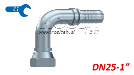 ΥΔΡΑΥΛΙΚΗ ΣΥΝΔΕΣΗ BSP ΘΗΛΥΚΗ ΓΩΝΙΑ 90° DN25-1
