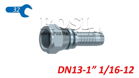 ΥΔΡΑΥΛΙΚΗ ΣΥΝΔΕΣΗ DKJ JIC74° ΘΗΛΥΚΟ DN13-1” 1/16-12