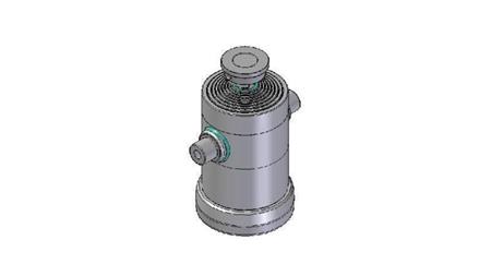 8034S -TELESCOPISK CYLINDER STANDARD/KUGLE 8 TRIN SLAG 2780 DIAMETER 270