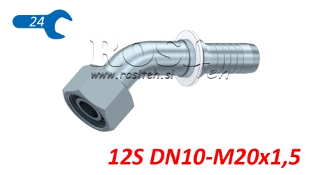 ΥΔΡΑΥΛΙΚΗ ΣΥΝΔΕΣΗ DKOS 12 ΜΕ ΓΥΝΑΙΚΕΙΑ ΓΩΝΙΑ 45 DN10-M20X1,5