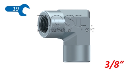 HIDRAVLIČNI KOLENO 90°  KRATKO ŽENSKI-ŽENSKI 3/8
