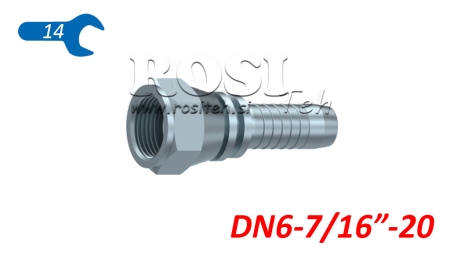 ΥΔΡΑΥΛΙΚΟΣ ΣΥΝΔΕΤΗΡΑΣ DKJ JIC74° ΘΗΛΥΚΟ DN6-7/16”-20