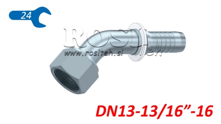 ΥΔΡΑΥΛΙΚΗ ΣΥΝΔΕΣΗ DKORFS ΘΗΛΥΚΟΙ ΕΛΒΟΙ 45° DN13-13/16-16