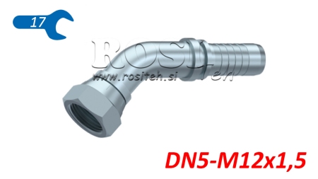 ΥΔΡΑΥΛΙΚΗ ΣΥΝΔΕΣΗ BSP ΘΗΛΥΚΟ ΕΛΒΟ 45° DN5-M12X1,5