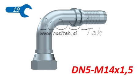 ΥΔΡΑΥΛΙΚΗ ΣΥΝΔΕΣΗ BSP ΘΗΛΥΚΟ ΓΩΝΙΑ 90° DN5-M14X1.5