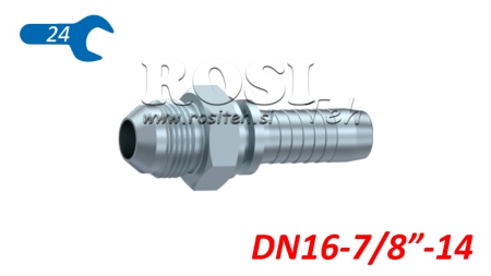 ΥΔΡΑΥΛΙΚΗ ΣΥΝΔΕΣΗ AGJ JIC74° ΑΡΣΕΝΙΚΟ DN16-7/8”-14
