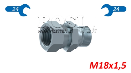 ΥΔΡΑΥΛΙΚΟΣ ΔΙΠΛΟΣ ΣΥΝΔΕΣΜΟΣ ΠΕΡΙΣΤΡΟΦΗΣ ΜΕ ΝΑΤ Μ18X1,5