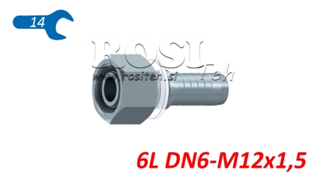 ΥΔΡΑΥΛΙΚΗ ΣΥΝΔΕΣΗ DKOL 6 L ΘΗΛΥΚΟ DN6-M12X1.5