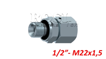 ΥΔΡΑΥΛΙΚΟΣ ΔΙΠΛΟΣ ΣΥΝΔΕΤΗΡΑΣ ΕΙΣΑΓΩΓΗΣ ΣΠΕΙΡΩΜΑΤΟΕΙΔΗΣ ΣΥΝΔΕΣΜΟΣ AOVR ED BSP1/2 - M22X1,5