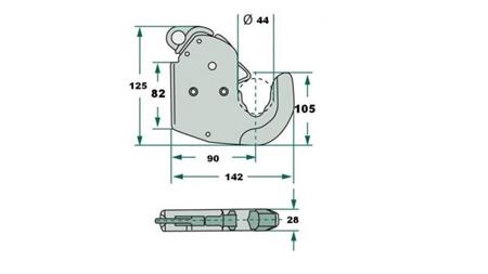AUTOMATISK KROK FÖR TRAKTORHÄNGARE HYDRAULIK CAT.1 ECO - dimensioner
