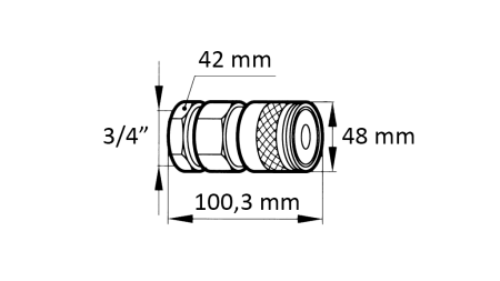 ΓΡΗΓΟΡΟΣ ΣΥΝΔΕΣΜΟΣ ΕΚΣΚΑΦΕΑΡ FFH ΘΗΛΥΚΟΣ 3/4 48MM