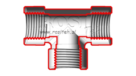 HYDRAULICKÝ T KUS ŽENSKÝ-ŽENSKÝ 3/4
