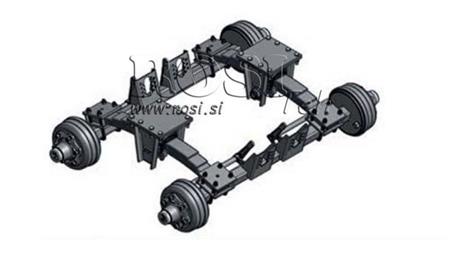 TANDÉMOVÝ NÁPRAVNÍK 8 TON S NÁPRAVOU 70mm/1600mm